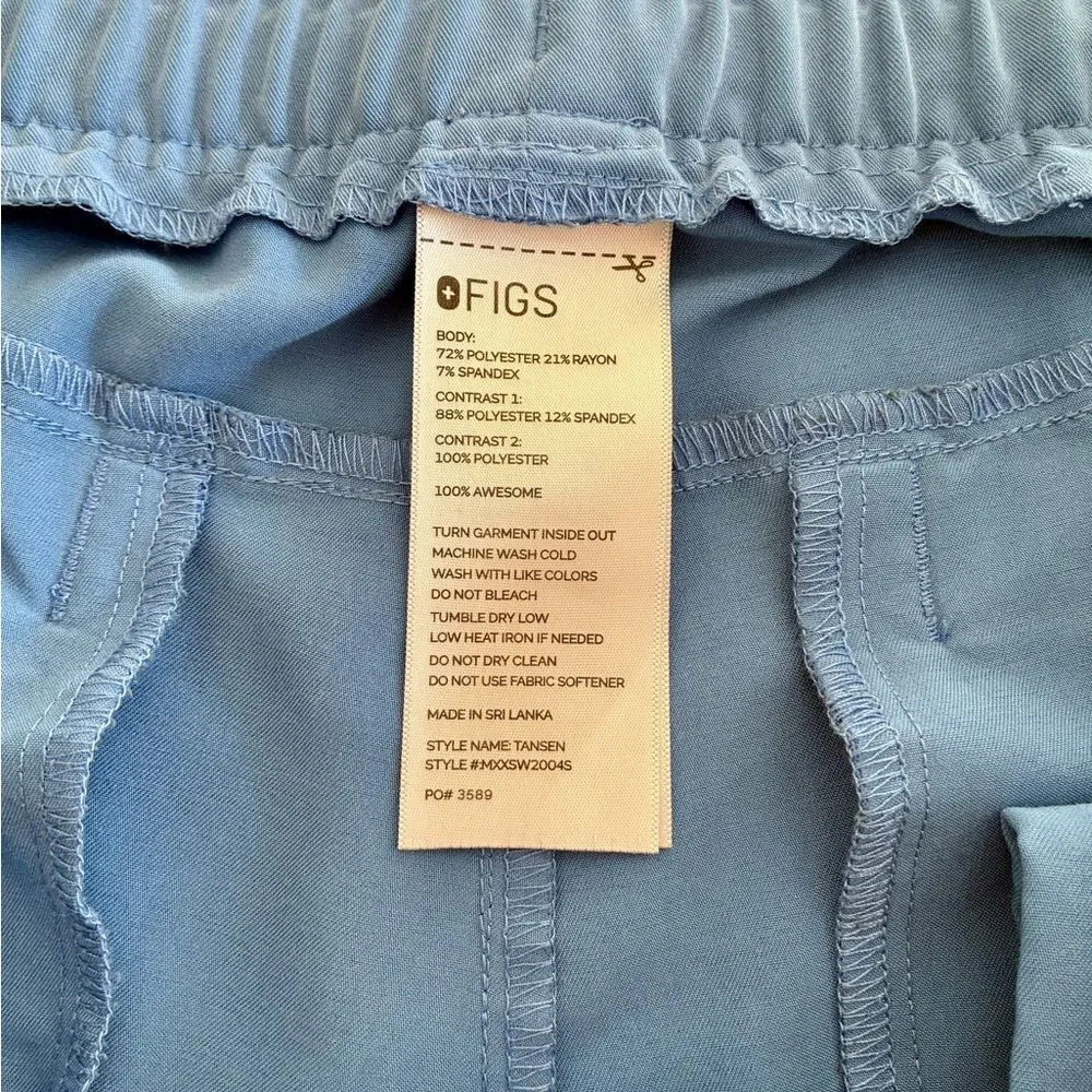FIGS Tansen Jogger Scrub Pants Men’s Size XXL Blue Medical Workwear Nurse Scrubs